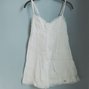 Hollister white mini lace dress in S